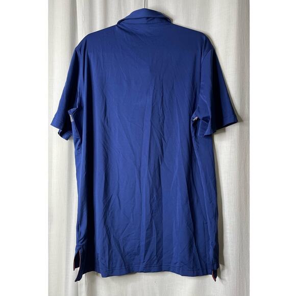 Peter Millar Blue Stripe Summer Comfort Polo Shirt Size Large - Picture 2 of 6